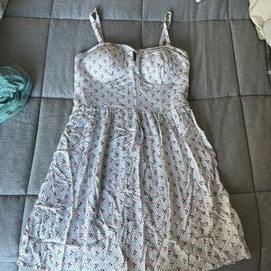 Spaghetti strap summer dress with a built in bra.